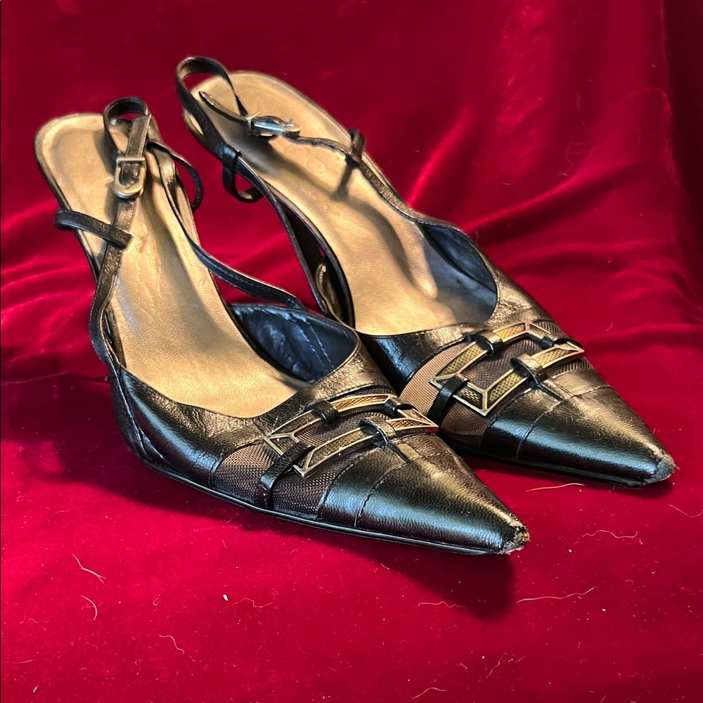 Aldo Black Slingback Heels